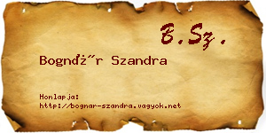 Bognár Szandra névjegykártya