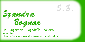 szandra bognar business card